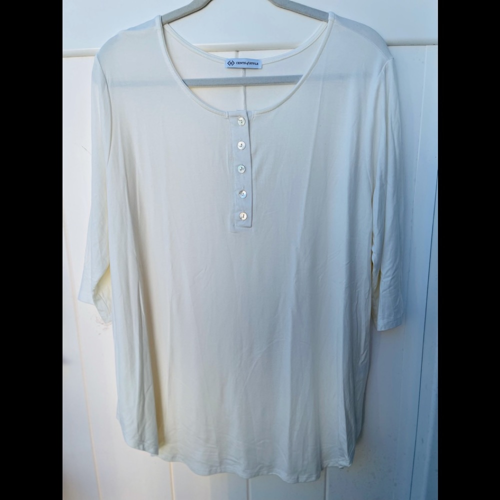 Cents of style size Xlarge white blouse